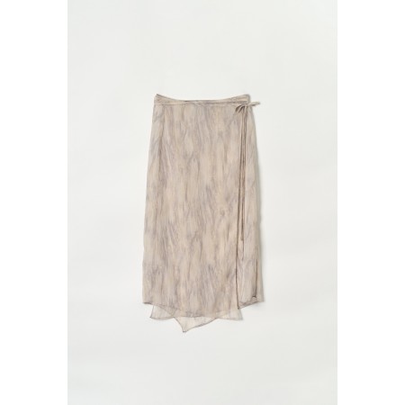 AVO GRADIENT WRAP SKIRT_GREY de l' environnement