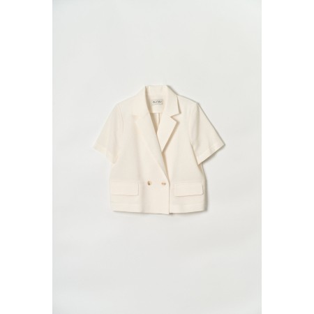 ONE BUTTON HALF JACKET_IVORY livraison et retour toujours gratuits