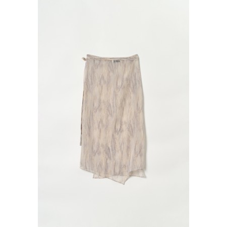 AVO GRADIENT WRAP SKIRT_GREY de l' environnement