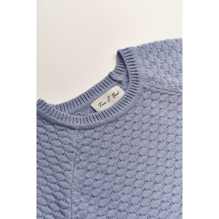 COMB ROUND SWEATER_SKYBLUE les ligaments