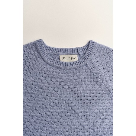 COMB ROUND SWEATER_SKYBLUE les ligaments