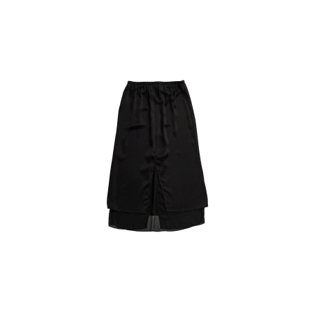 DOUBLE CHIFFON SKIRT_BLACK est présent 