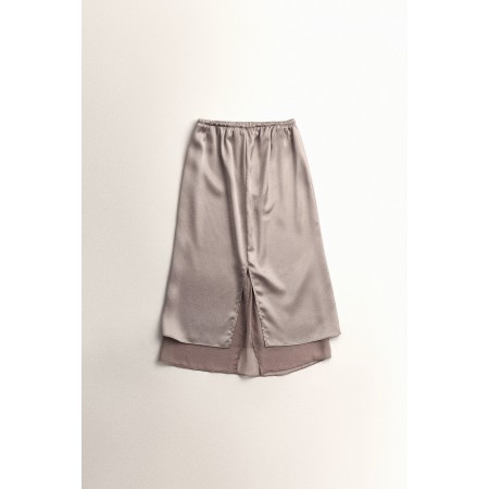 DOUBLE CHIFFON SKIRT_SLIVER 50-70% off 