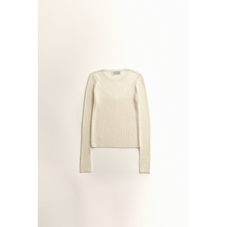 SEE-THROUGH CUTTING KNIT_IVORY hantent personnes