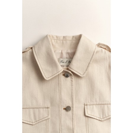 POCKET STITCH JACKET_IVORY de votre