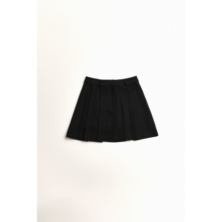 PLEATED MINI SKIRT_BLACK le des métaux précieux