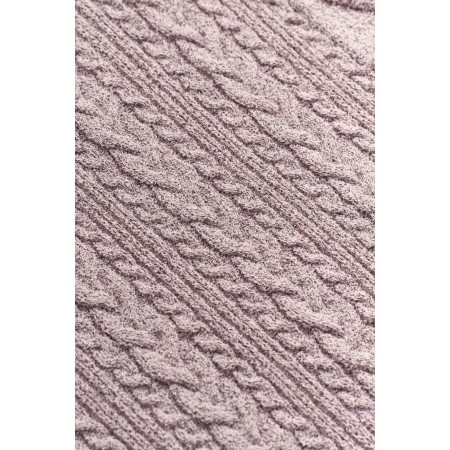 CABLE KNIT VEST_PINK brillant des détails fins