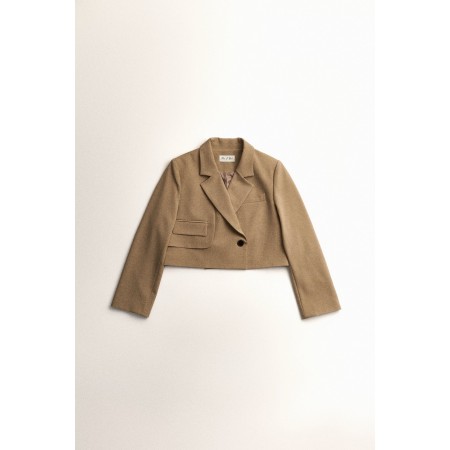 CROPPED LAYERED JACKET_BEIGE Toutes les collections ici