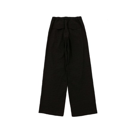 JACQUARD WIDE PANTS_BLACK Véritable concentré