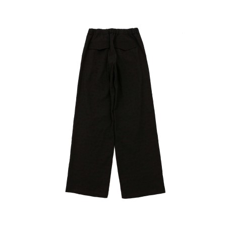 JACQUARD WIDE PANTS_BLACK Véritable concentré