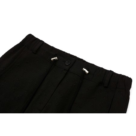 JACQUARD WIDE PANTS_BLACK Véritable concentré