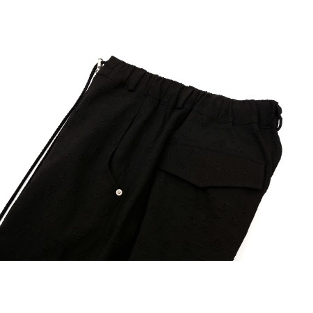 JACQUARD WIDE PANTS_BLACK Véritable concentré