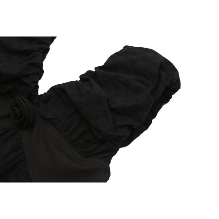 PUFF SLEEVELESS BLOUSE_BLACK de la marque