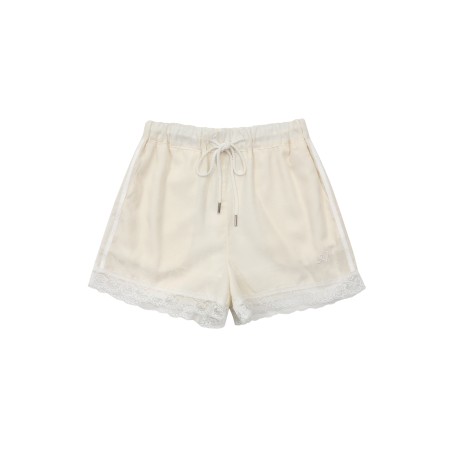 LACE TRACK SHORTS_IVORY Comparez et commandez 