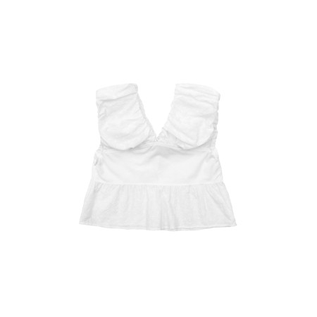 PUFF SLEEVELESS BLOUSE_WHITE de technologie