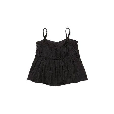 ROMANTIC FRILL SLEEVELESS BLOUSE_BLACK Pour