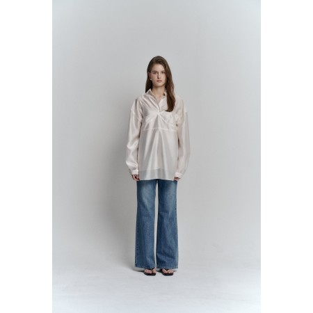 ROMANTIC PEARL BLOUSE_IVORY pas cher chine