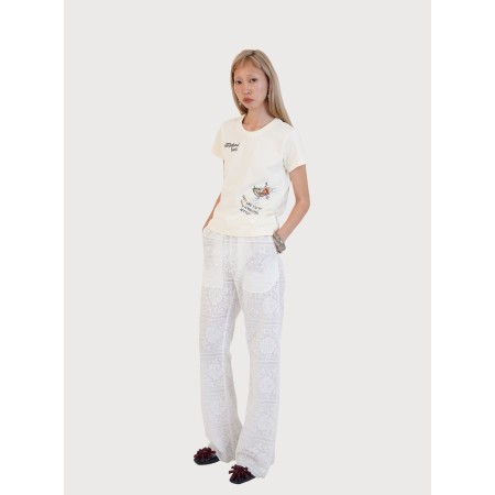 LACE EASY PANTS_WHITE outlet