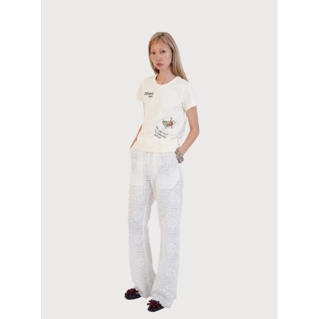 LACE EASY PANTS_WHITE outlet