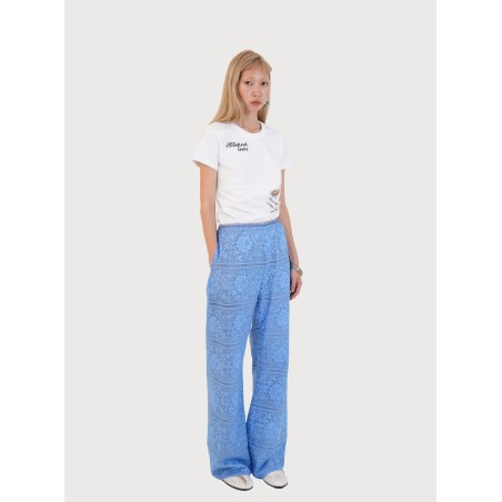 LACE EASY PANTS_BLUE s'inspire de l'anatomie humaine