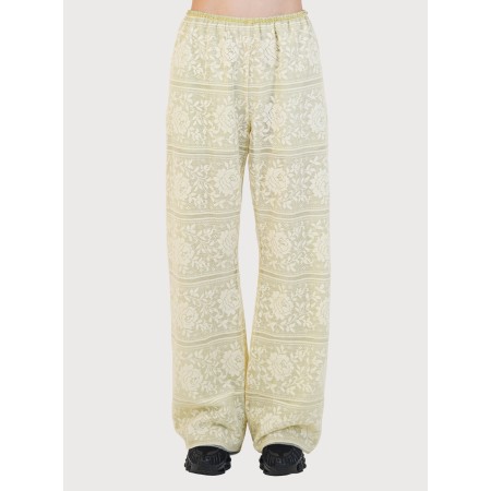 LACE EASY PANTS_LEMONGRASS basket pas cher