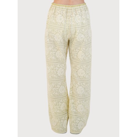 LACE EASY PANTS_LEMONGRASS basket pas cher