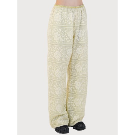 LACE EASY PANTS_LEMONGRASS basket pas cher