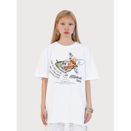 OVERSIZED ATTITUDINAL LOOKS GRAPHIC TEE_WHITE hantent personnes