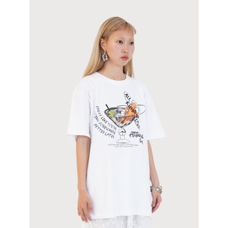 OVERSIZED ATTITUDINAL LOOKS GRAPHIC TEE_WHITE hantent personnes