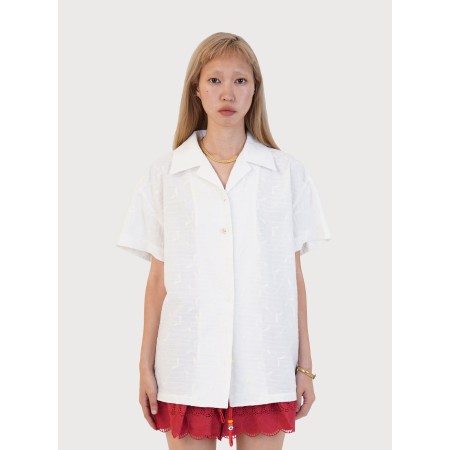 JACQUARD SUMMER SHIRT_IVORY livraison et retour toujours gratuits