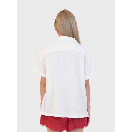 JACQUARD SUMMER SHIRT_IVORY livraison et retour toujours gratuits