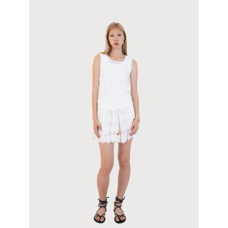 LACE TAPE SUMMER SHORTS_WHITE Profitez des Offres !