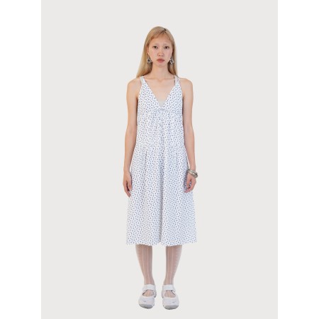 FLOWER TRIANGLE STRING DRESS_WHITE 50-70% off 