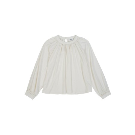 FLOWER SHIRRING BLOUSE_IVORY vous aussi creer 