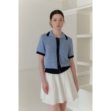 COLOR TAPE CARDIGAN_SKY BLUE de l' environnement