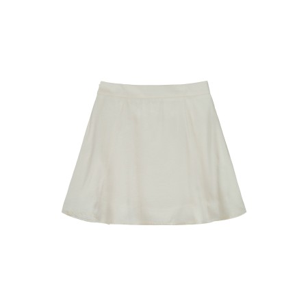 SATIN FLARE SKIRT_CREAM pas chere