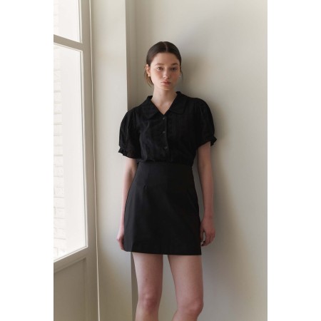 LACE PUFF SHIRT_BLACK de l' environnement