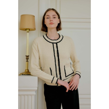 TWEED CARDIGAN_IVORY votre