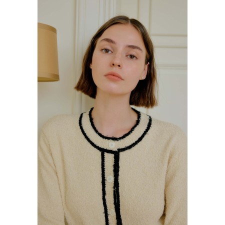 TWEED CARDIGAN_IVORY votre