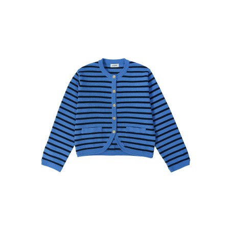 STRIPE KNIT JACKET_BLUE vente chaude votre 