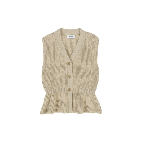 FLARE VEST CARDIGAN_BEIGE 2 - 3 jours ouvrés.