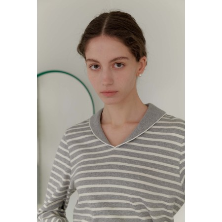 SAILOR STRIPE T-SHIRT_GREY Faites des économies