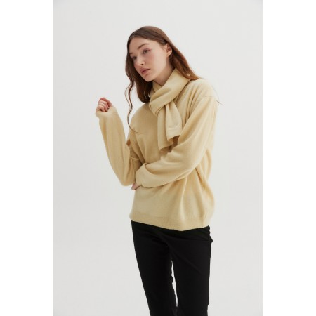 V-NECK WOOL SWEATER_LIGHT YELLOW Faites des économies