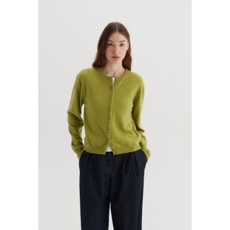 BEANS CASHMERE CARDIGAN_LIGHT GREEN livraison et retour toujours gratuits