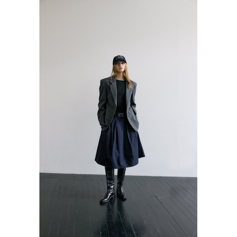 WAVY VOLUME SKIRT_NAVY votre