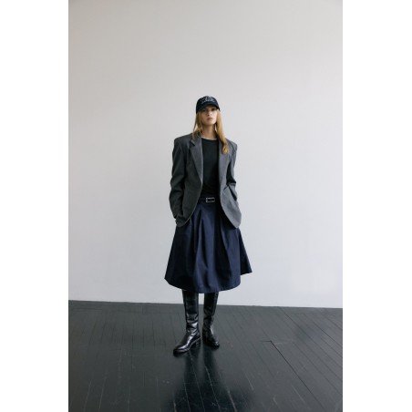 WAVY VOLUME SKIRT_NAVY votre