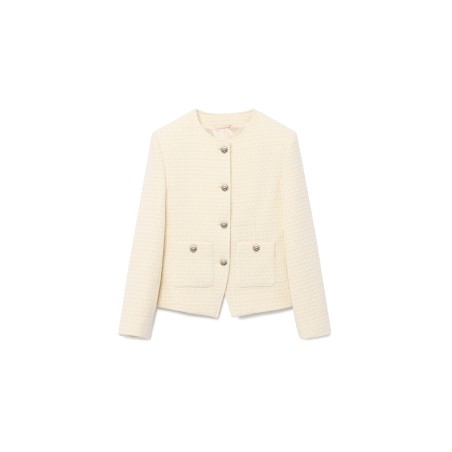 SHINING CLASSIC TWEED JACKET_IVORY solde