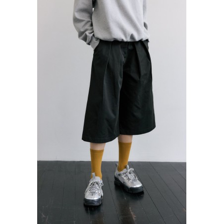 AUTUMN TWO TUCK CULOTTES PANTS_BLACK le concept de la Pate a emporter 