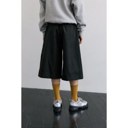 AUTUMN TWO TUCK CULOTTES PANTS_BLACK le concept de la Pate a emporter 