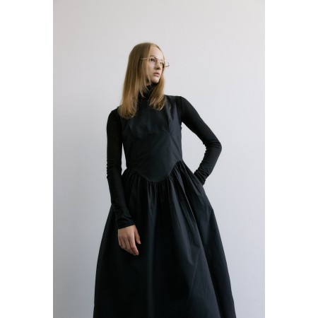 ARCH LINE PRINCESS DRESS_BLACK commande en ligne